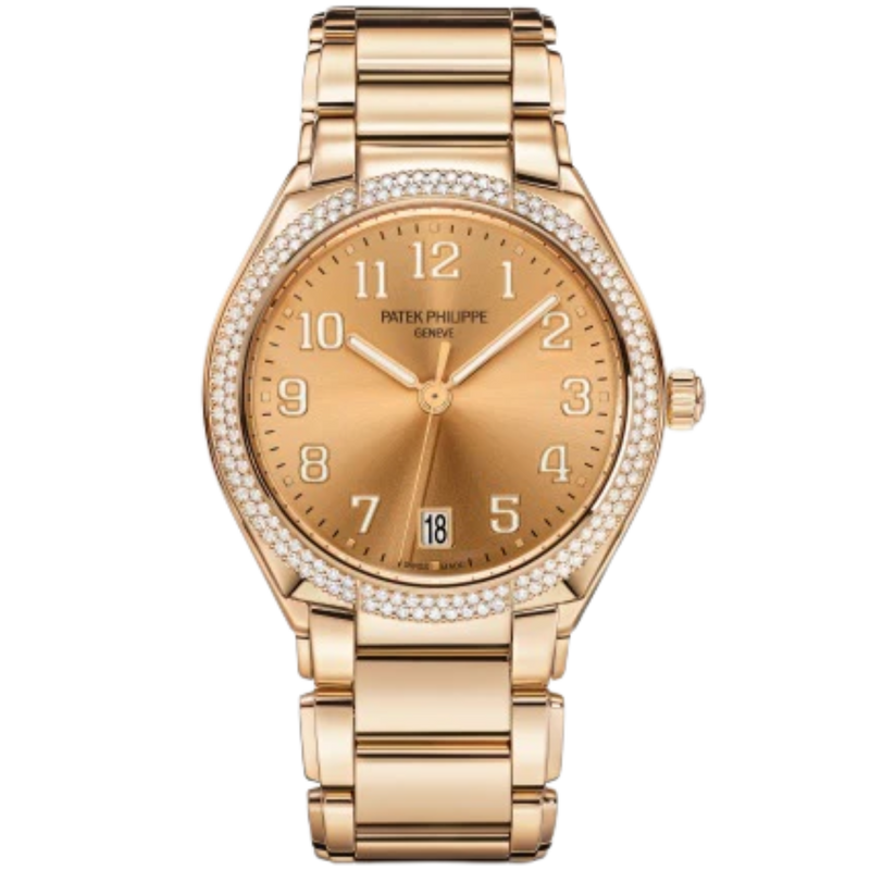 7300-1200R-011 Twenty~4 36mm Rose Gold Bracelet Rose-Gilt Sunburst Dial Diamond-set Rose Gold Bezel - Patek Philippe