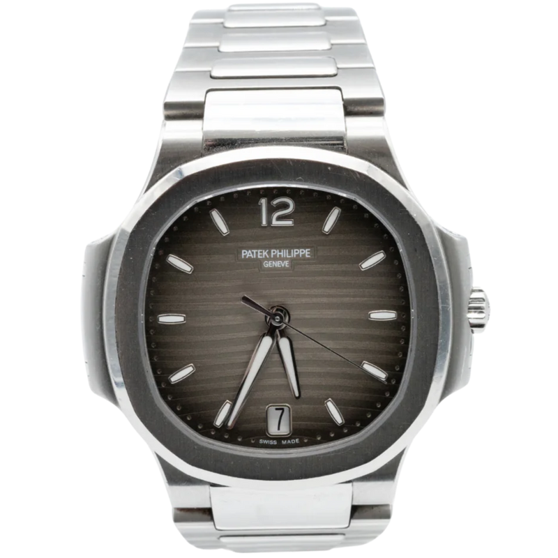 7118-1A-011 Nautilus Ladies 35.2mm Stainless Steel Bracelet Smoke Gray Dial Steel Bezel - Patek Philippe