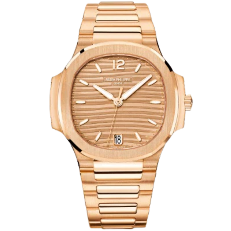 7118-1R-010 Nautilus Ladies 35.2mm Rose Gold Bracelet Golden Brown Opaline Dial Rose Gold Polished Bezel - Patek Philippe