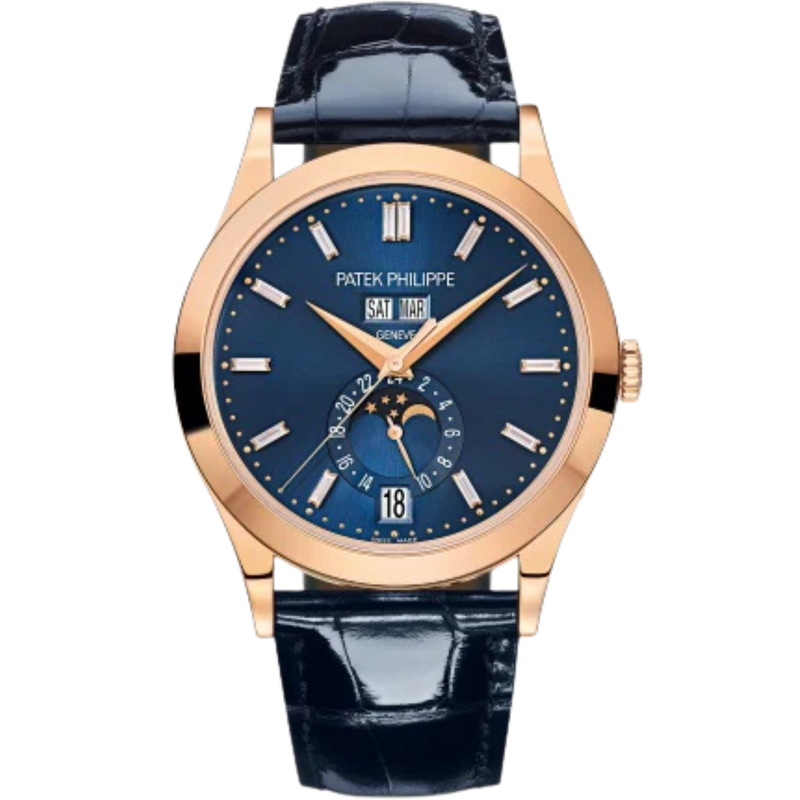 5396R-015 Complications 38.5mm Shiny Navy Blue Alligator Strap Blue Sunburst Dial Rose Gold Bezel - Patek Philippe
