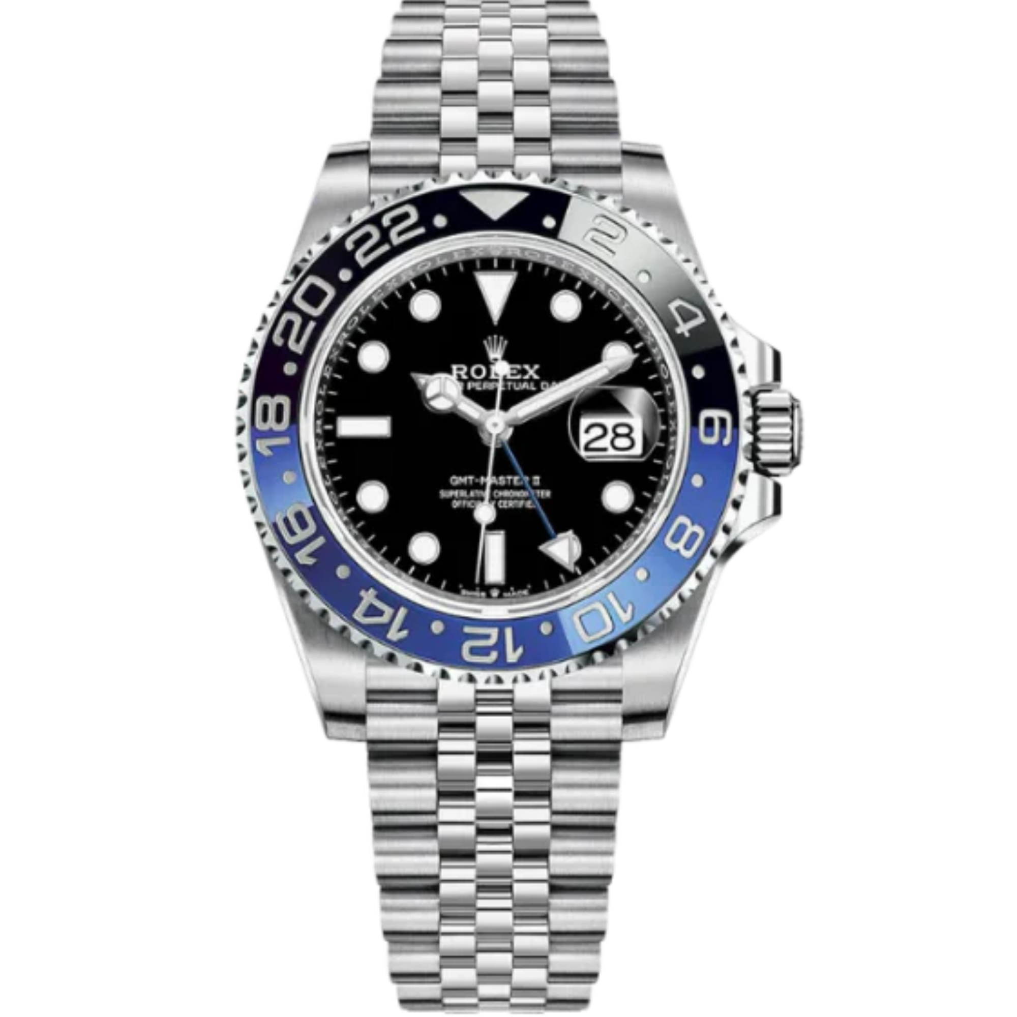 Rolex GMT Batgirl Ref. 126710BLNR Black Dial in Jubilee Bracelet - Rolex