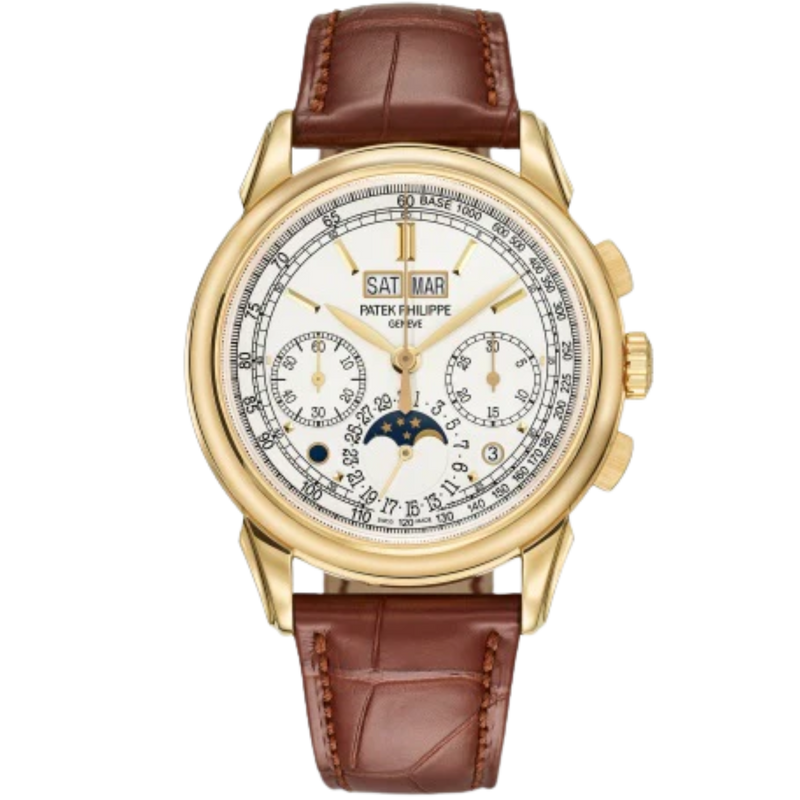 5270J Grand Complications 41mm Matte Chocolate Brown Alligator Leather Strap Silvery Opaline Dial Yellow Gold Bezel - Patek Philippe