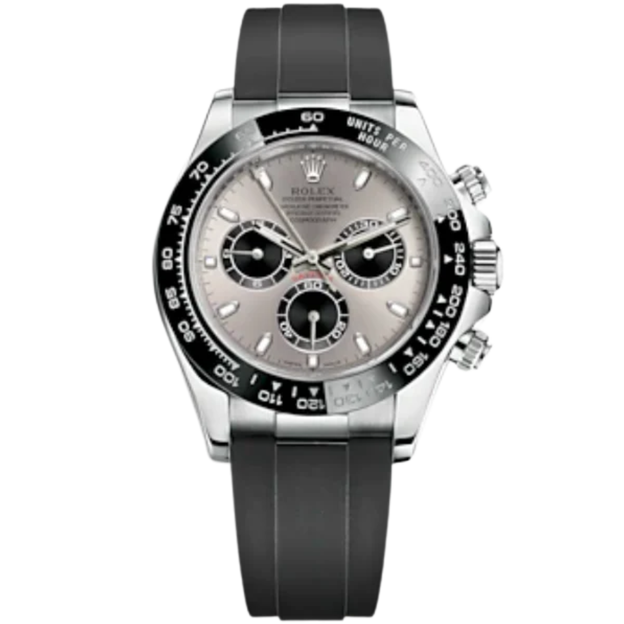 126519LN White Gold Daytona Silver Dial on Oysterflex - Rolex
