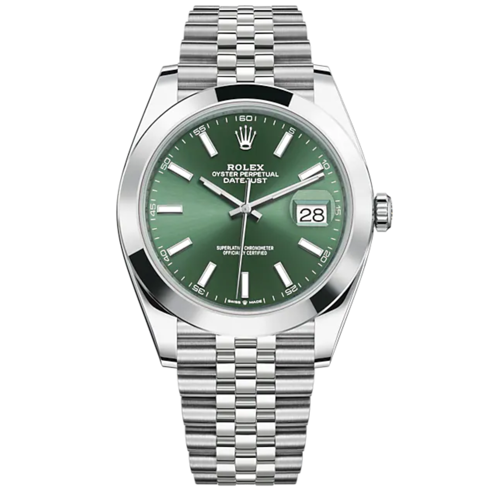 Datejust 41 41mm Jubilee Bracelet Oystersteel with Mint Green Dial Oystersteel Bezel - Rolex
