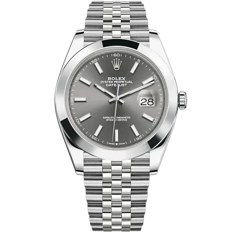 Datejust 41 41mm Oyster Bracelet Oystersteel with Slate Dial Oysterteel Bezel - Rolex