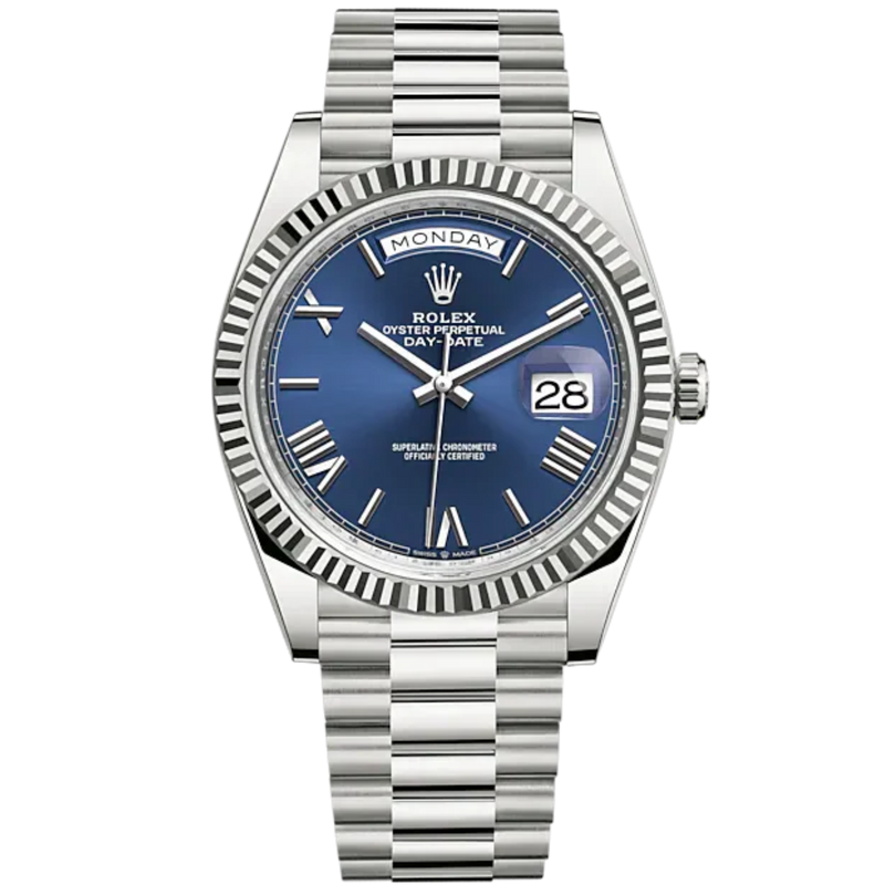 Rolex Day-Date Ref. 228239 40MM White Gold Day Date Blue Dial - Rolex
