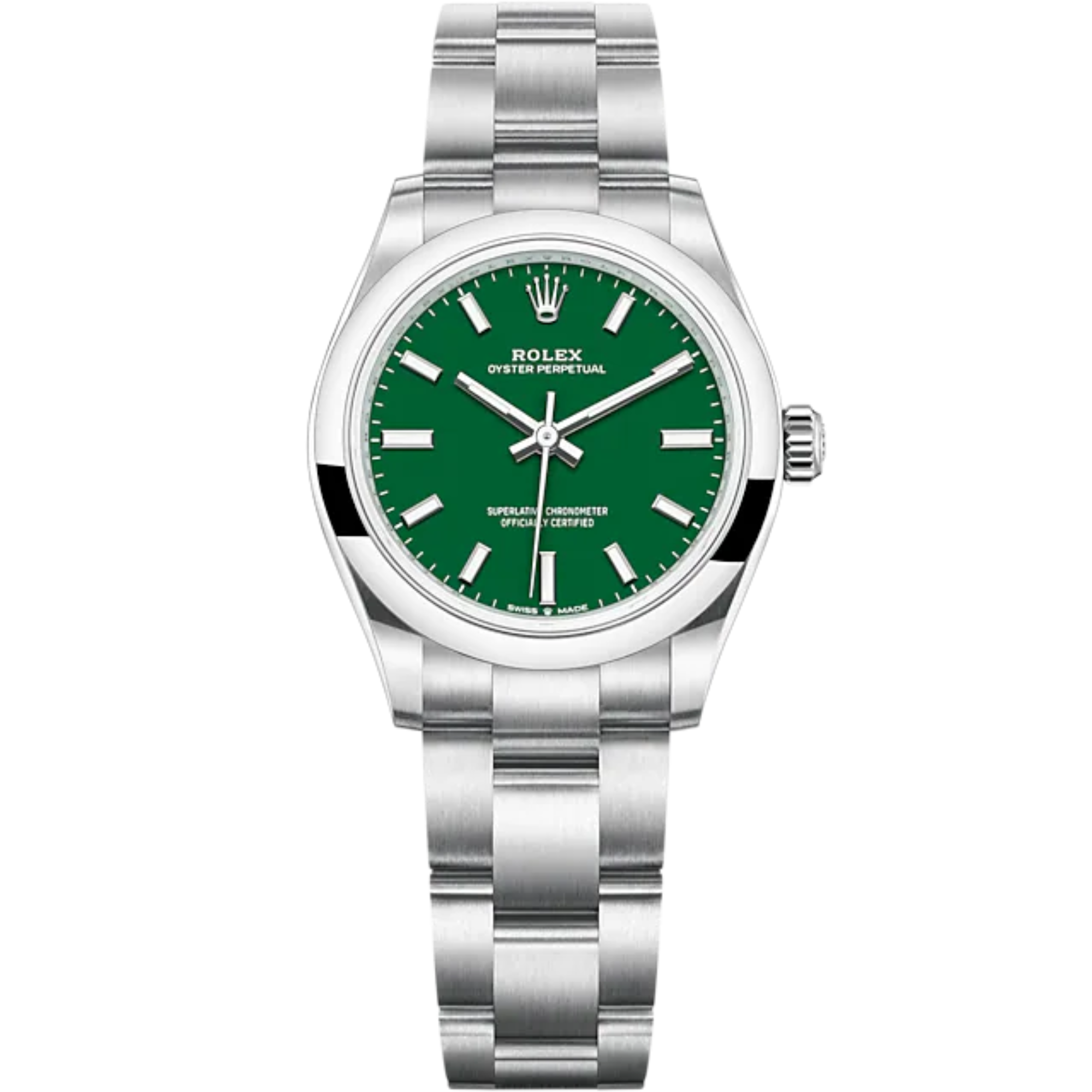 Oyster Perpetual 31 31MM Oyster Bracelet Green Dial Domed Bezel - Rolex