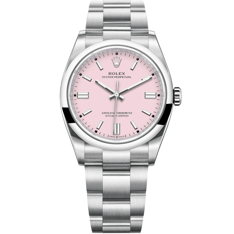 Oyster Perpetual 36 36MM Oyster Bracelet Candy Pink Dial Domed Bezel - Rolex