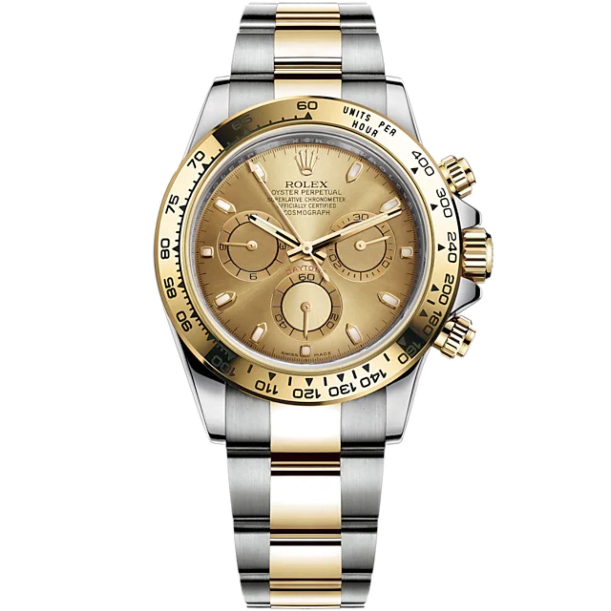 Cosmograph Daytona 40MM Oyster Bracelet Oystersteel and Yellow Gold, With a Gold Dial Yellow Gold Bezel - Rolex