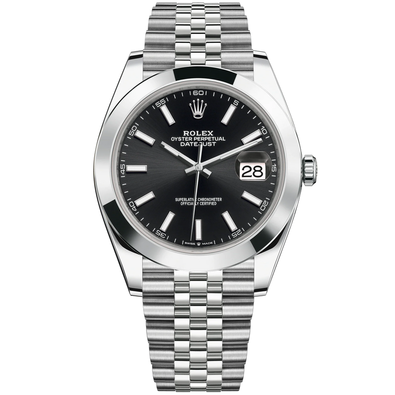 Rolex Datejust Ref. 126300 41MM Stainless Steel on Jubilee Black Dial Smooth Bezel - Rolex
