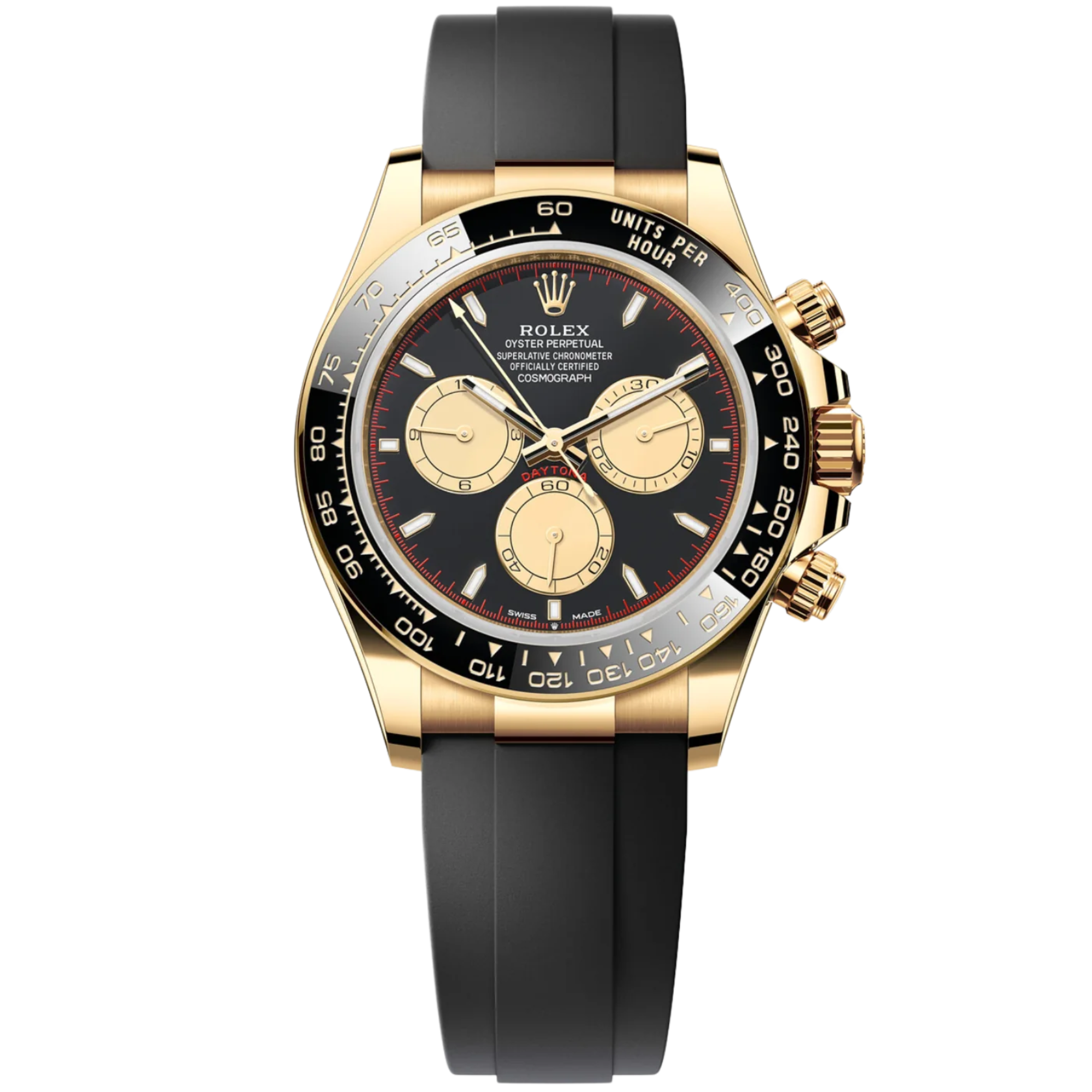 Rolex Daytona Ref. 126518LN Yellow Gold on Oysterflex Paul Newman Dial (Black Dial/Gold Subdials) - Rolex