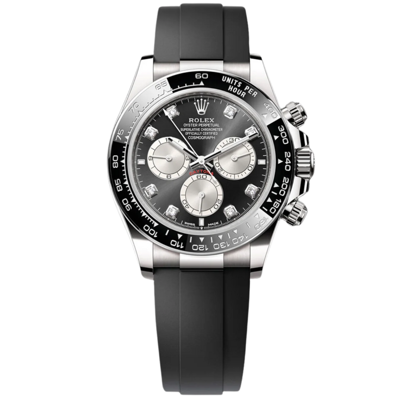 Rolex Daytona Ref. 126519LNG White Gold on Oysterflex with Black Diamond Dial - Rolex
