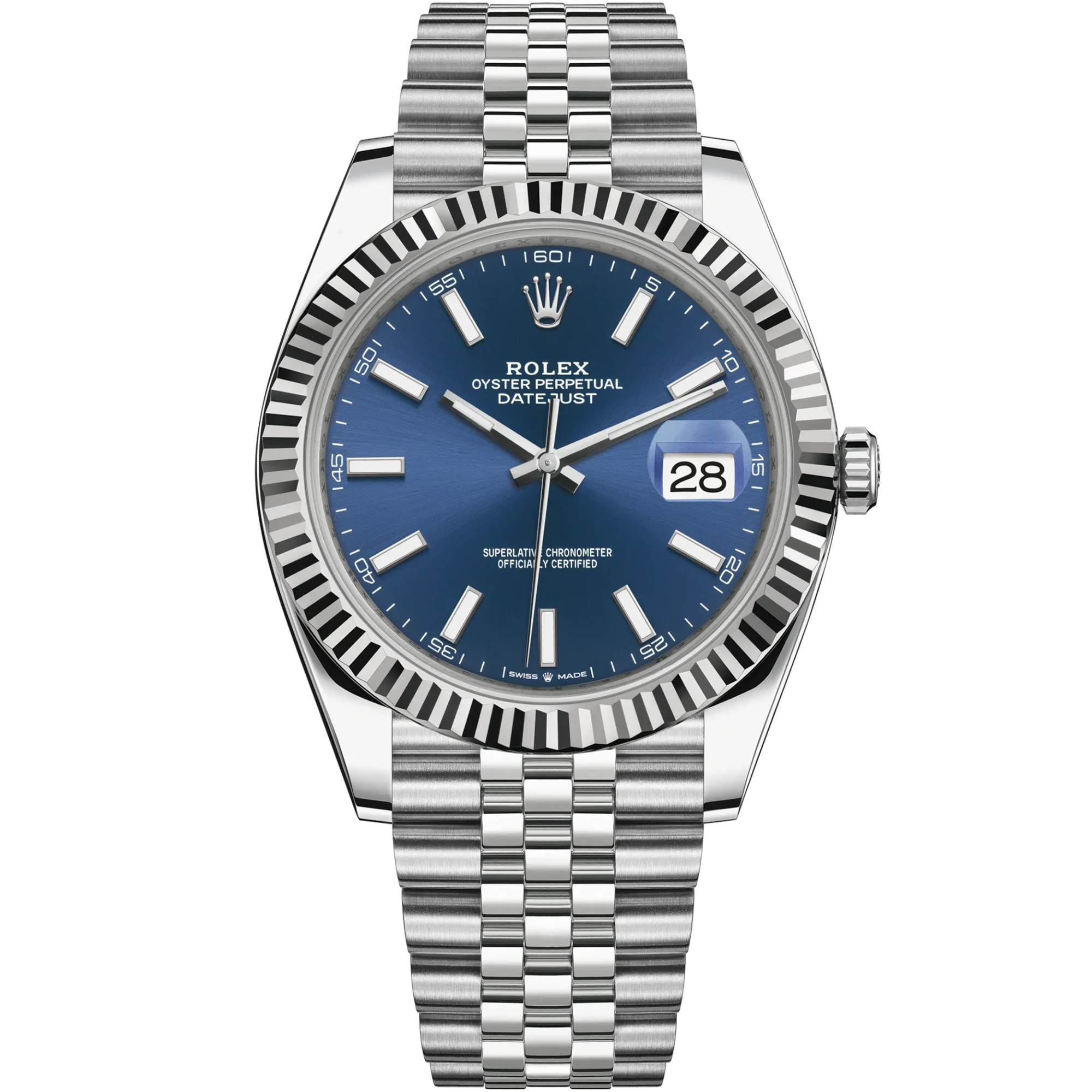 Rolex Datejust Ref. 126334 Blue Stick Dial on Jubilee Fluted Bezel - Rolex