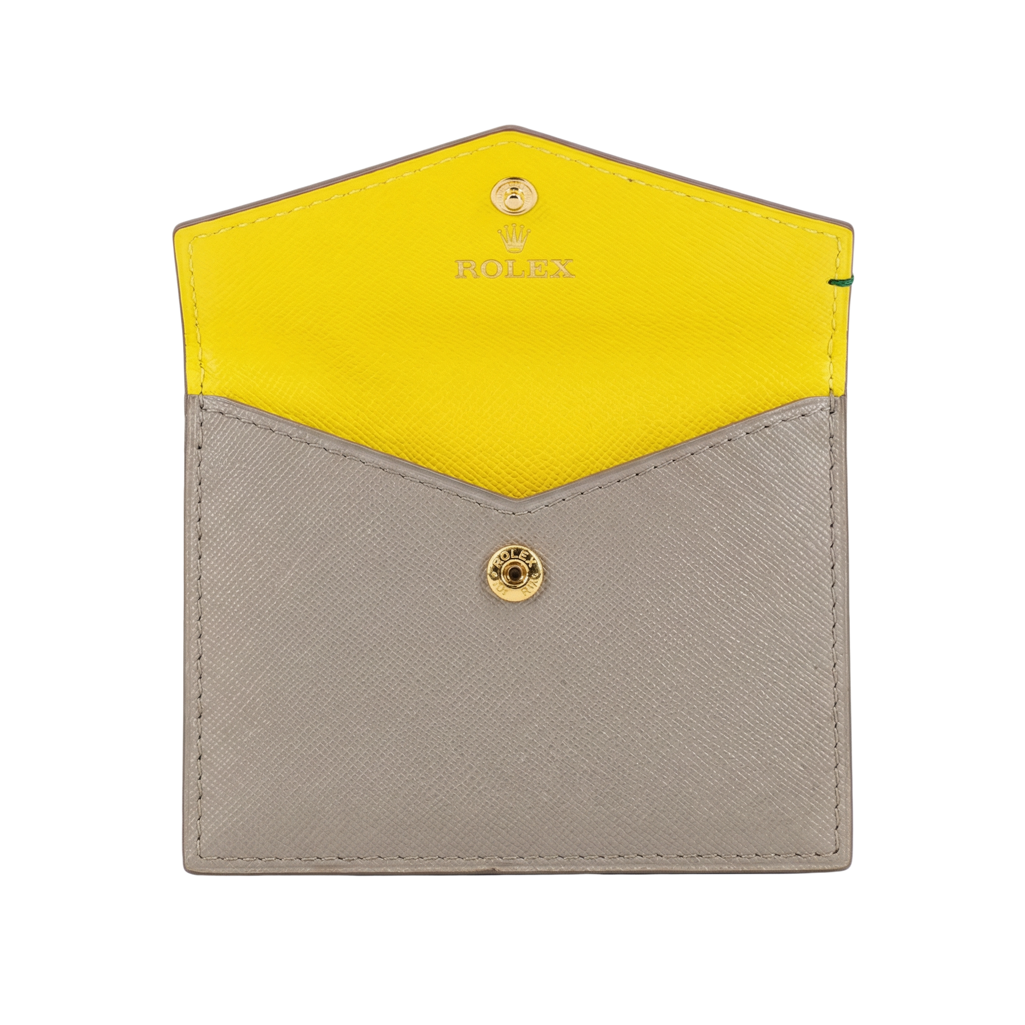 Rolex Grey & Yellow Business Card Holder
