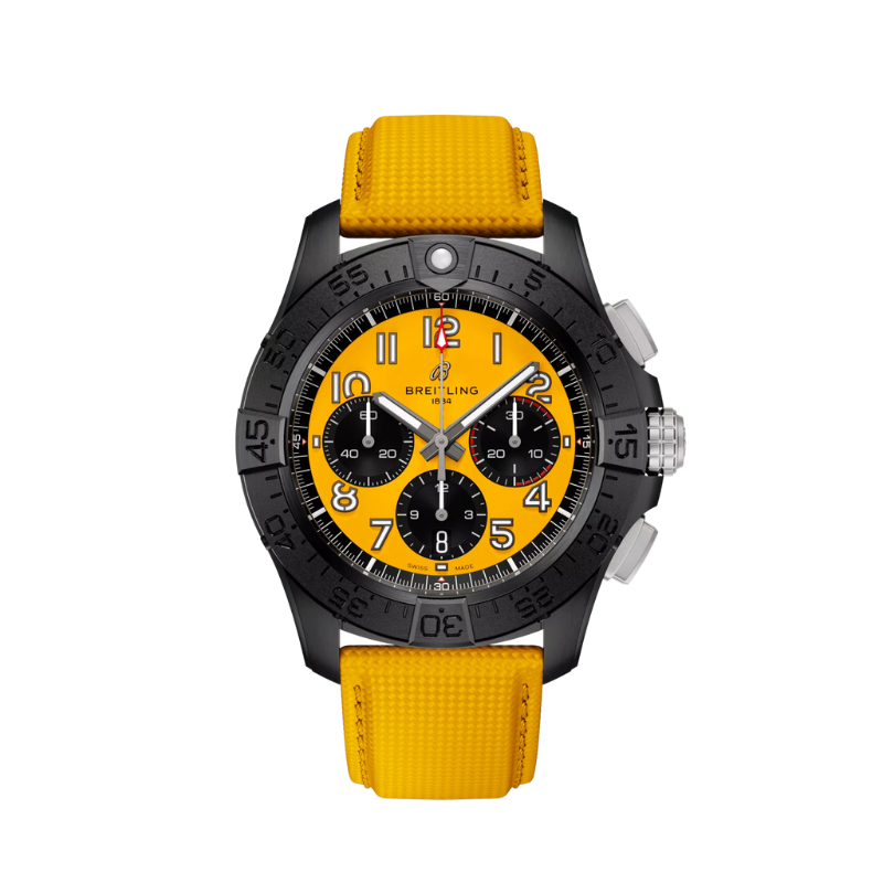 AVENGER B01 CHRONOGRAPH NIGHT MISSION 44 MM CERAMIC WITH YELLOW DIAL - Breitling