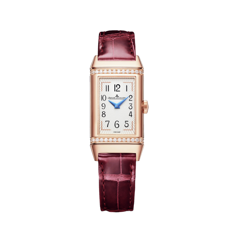 REVERSO ONE DUETTO 40 MM 18K ROSE GOLD WITH SILVER GREY AND BURGUNDY DIAL - Jaeger-LeCoultre
