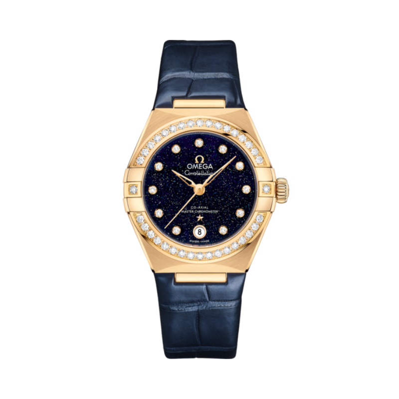 CONSTELLATION 29 MM YELLOW GOLD WITH BLUE DIAL - Omega