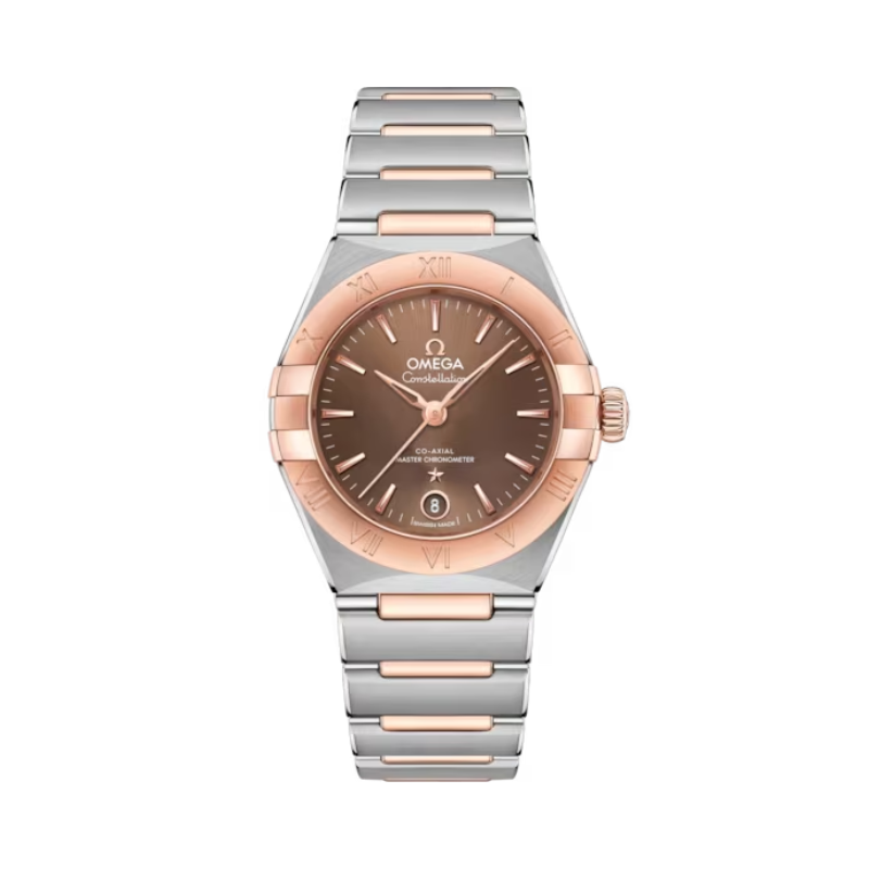 CONSTELLATION 29 MM STAINLESS STEEL - SEDNA™ GOLD WITH BROWN DIAL - Omega