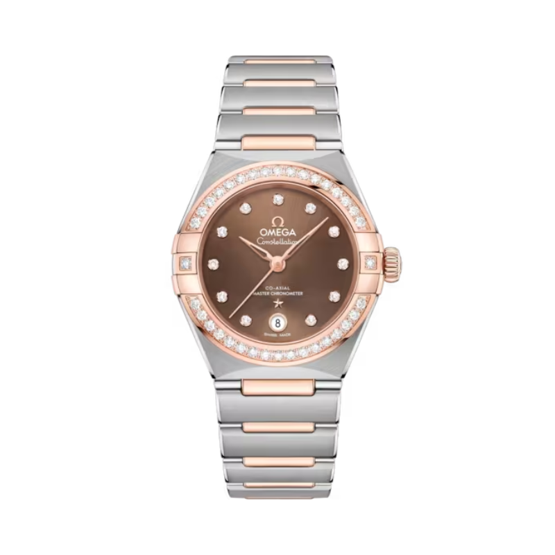 CONSTELLATION 29 MM STAINLESS STEEL - SEDNA™ GOLD WITH BROWN DIAL - Omega