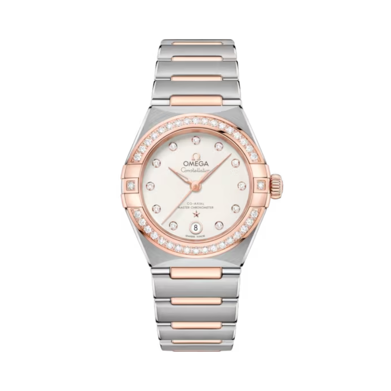 CONSTELLATION 29 MM STAINLESS STEEL - SEDNA™ GOLD WITH SILVER DIAL - Omega