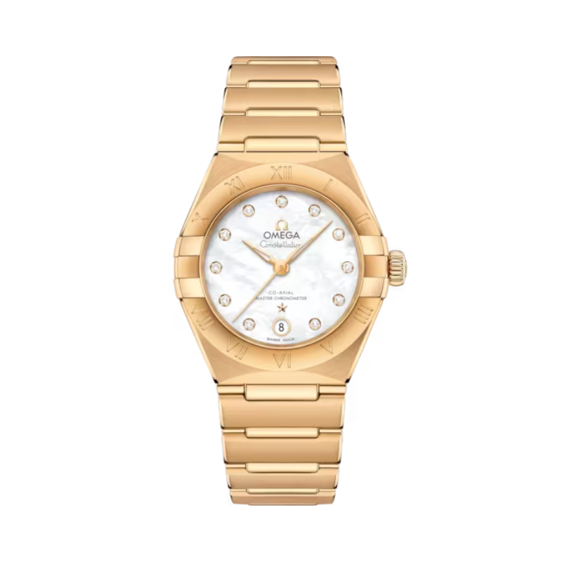 CONSTELLATION 29 MM YELLOW GOLD WITH MOTHER OF PEARL DIAL - Omega