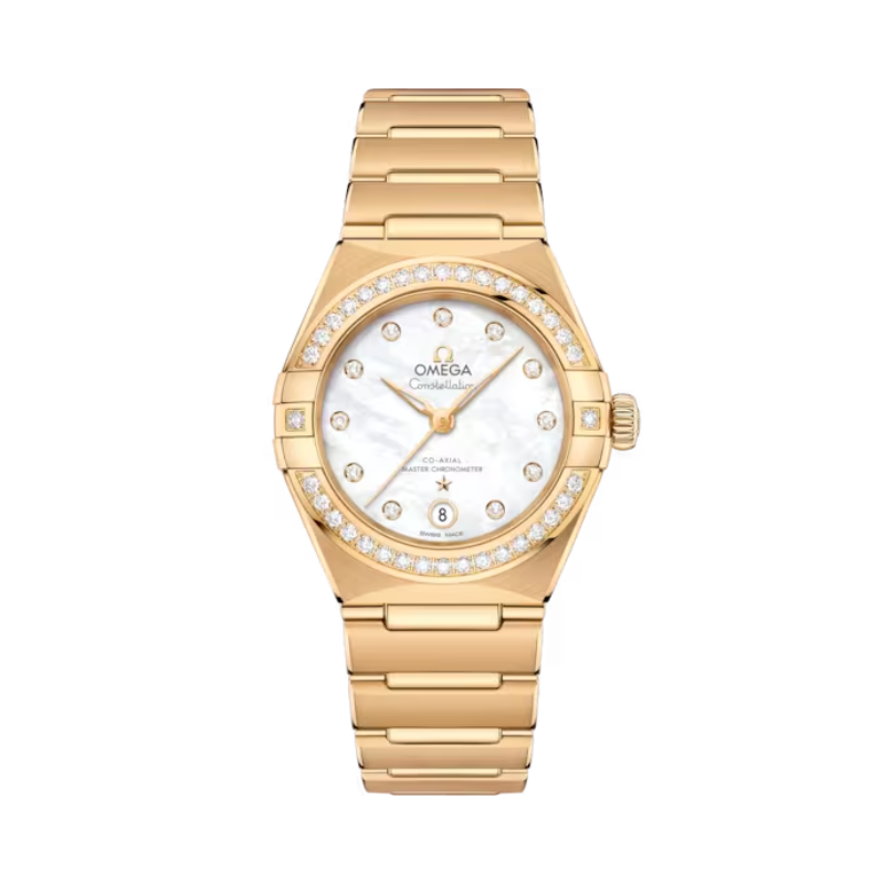 CONSTELLATION 29 MM YELLOW GOLD WITH MOTHER OF PEARL DIAL - Omega