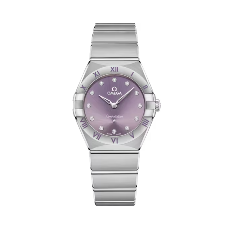 CONSTELLATION 28 MM STAINLESS STEEL WITH PURPLE DIAL - Omega