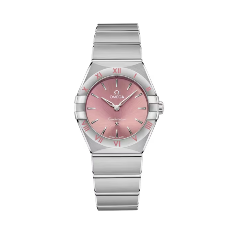 CONSTELLATION 28 MM STAINLESS STEEL WITH PINK DIAL - Omega