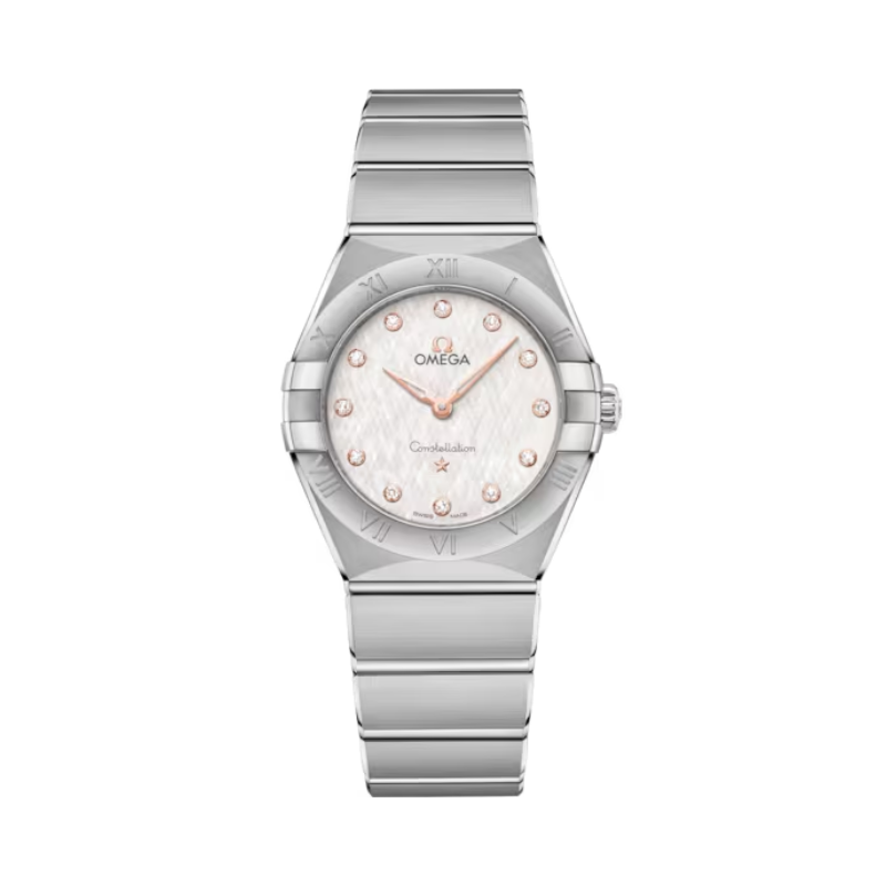 CONSTELLATION 28 MM STAINLESS STEEL WITH SILVER DIAL - Omega