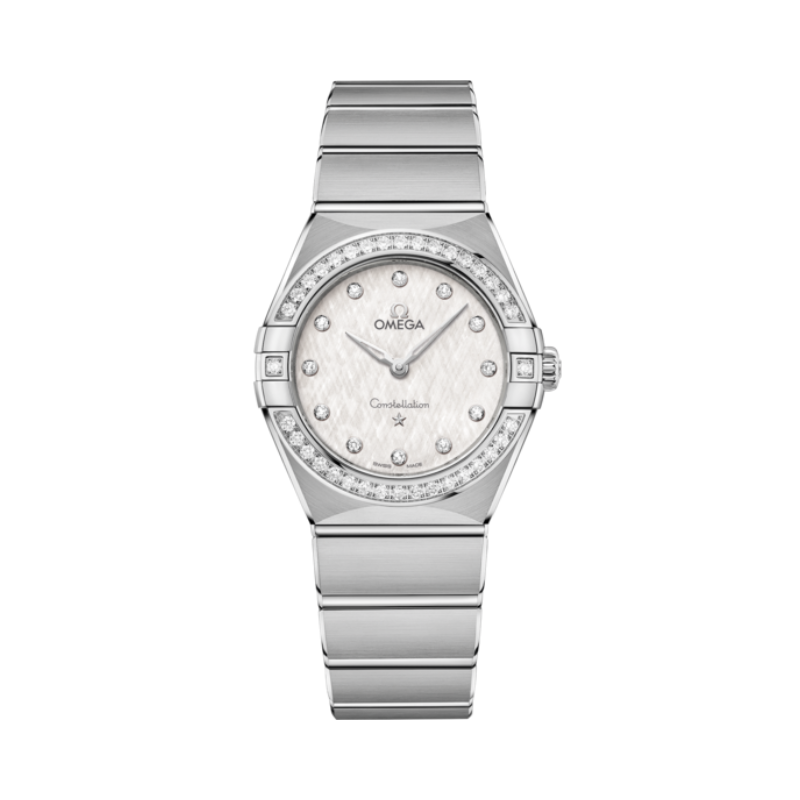 CONSTELLATION 28 MM STAINLESS STEEL WITH SILVER DIAL - Omega