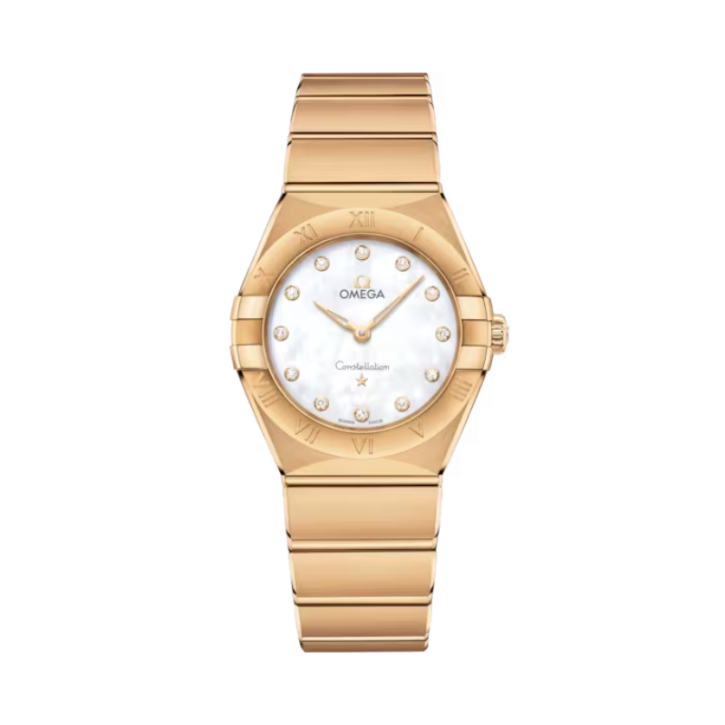 CONSTELLATION 28 MM YELLOW GOLD WITH MOTHER OF PEARL DIAL - Omega