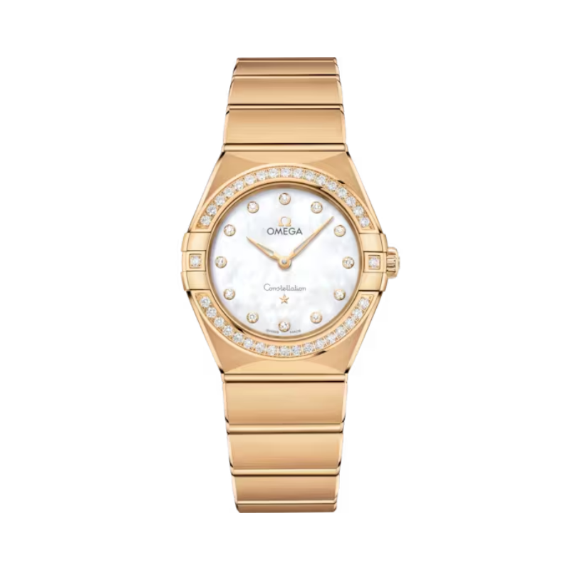 CONSTELLATION 28 MM YELLOW GOLD WITH MOTHER OF PEARL DIAL - Omega