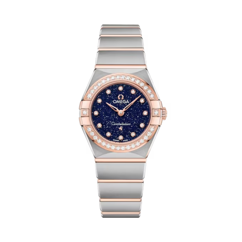 CONSTELLATION 25 MM STAINLESS STEEL - SEDNA™ GOLD WITH BLUE DIAL - Omega