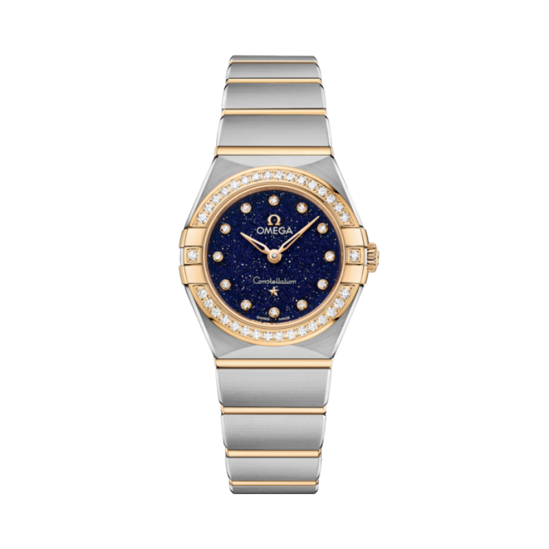 CONSTELLATION 25 MM STAINLESS STEEL - YELLOW GOLD WITH BLUE DIAL - Omega