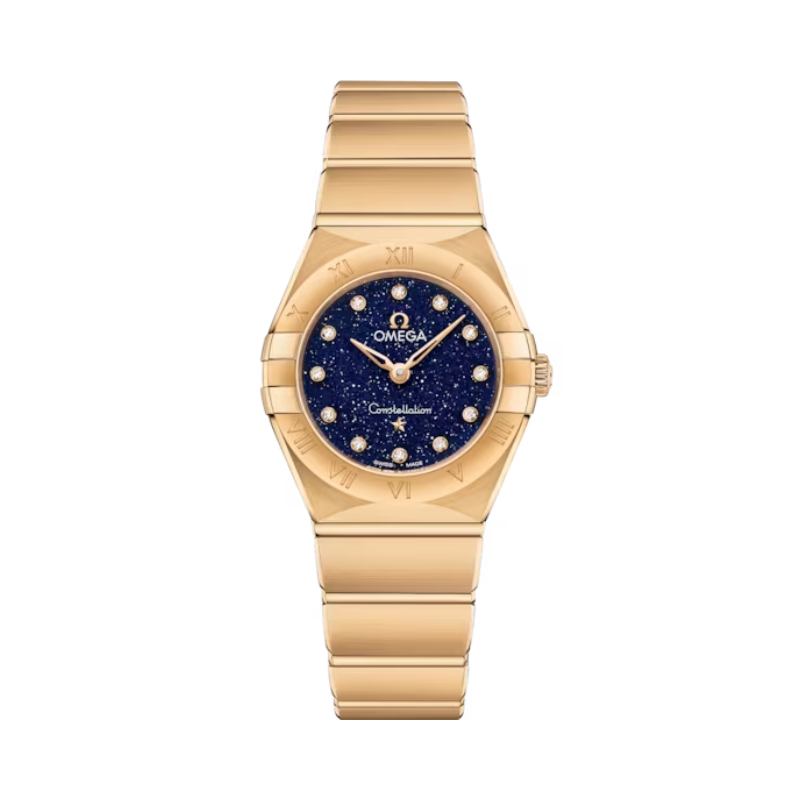 CONSTELLATION 25 MM YELLOW GOLD WITH BLUE DIAL - Omega