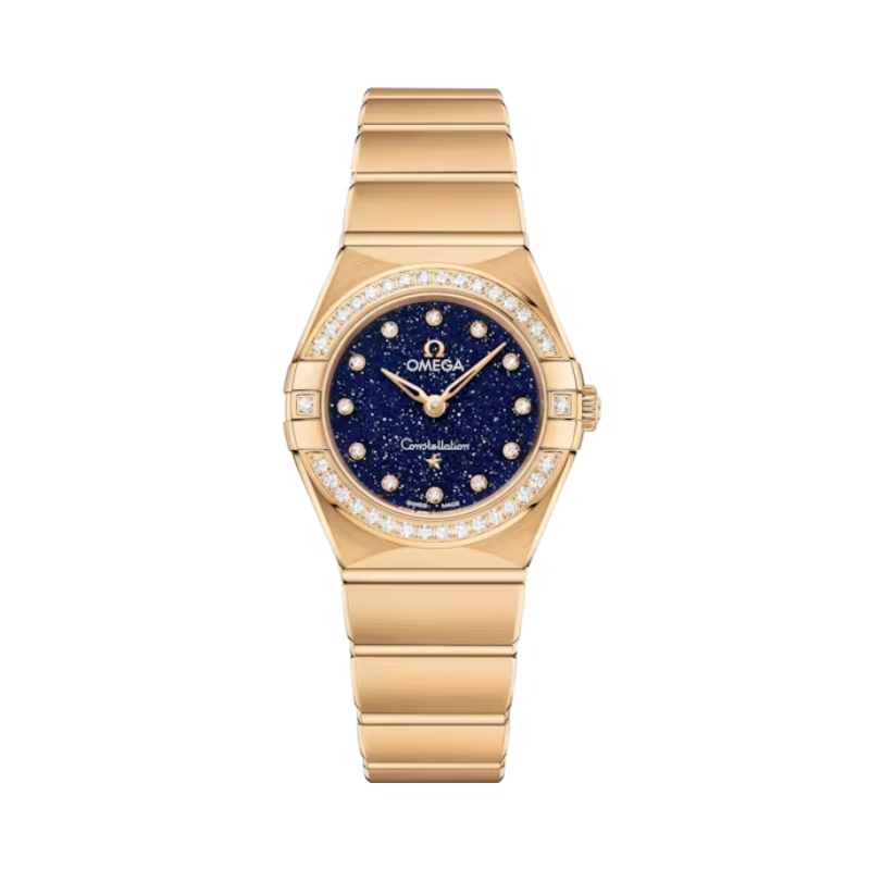 CONSTELLATION 25 MM YELLOW GOLD WITH BLUE DIAL - Omega