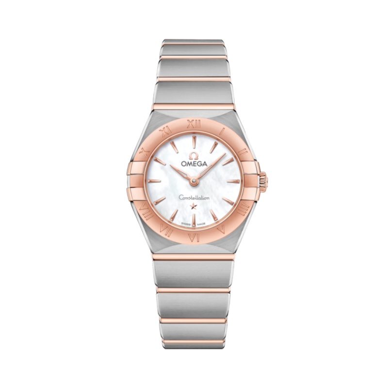 CONSTELLATION 25 MM STAINLESS STEEL - SEDNA™ GOLD WITH MOTHER OF PEARL DIAL - Omega