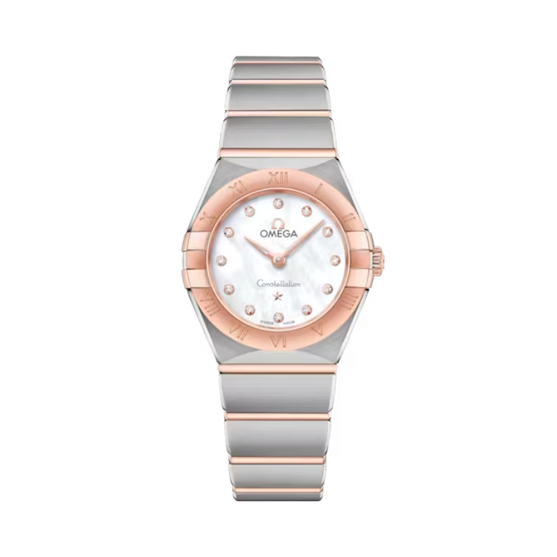 CONSTELLATION 25 MM STAINLESS STEEL - SEDNA™ GOLD WITH MOTHER OF PEARL DIAL - Omega