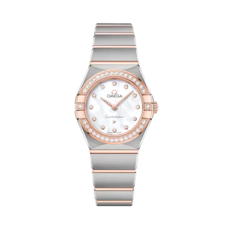 CONSTELLATION 25 MM STAINLESS STEEL - SEDNA™ GOLD WITH MOTHER OF PEARL DIAL - Omega