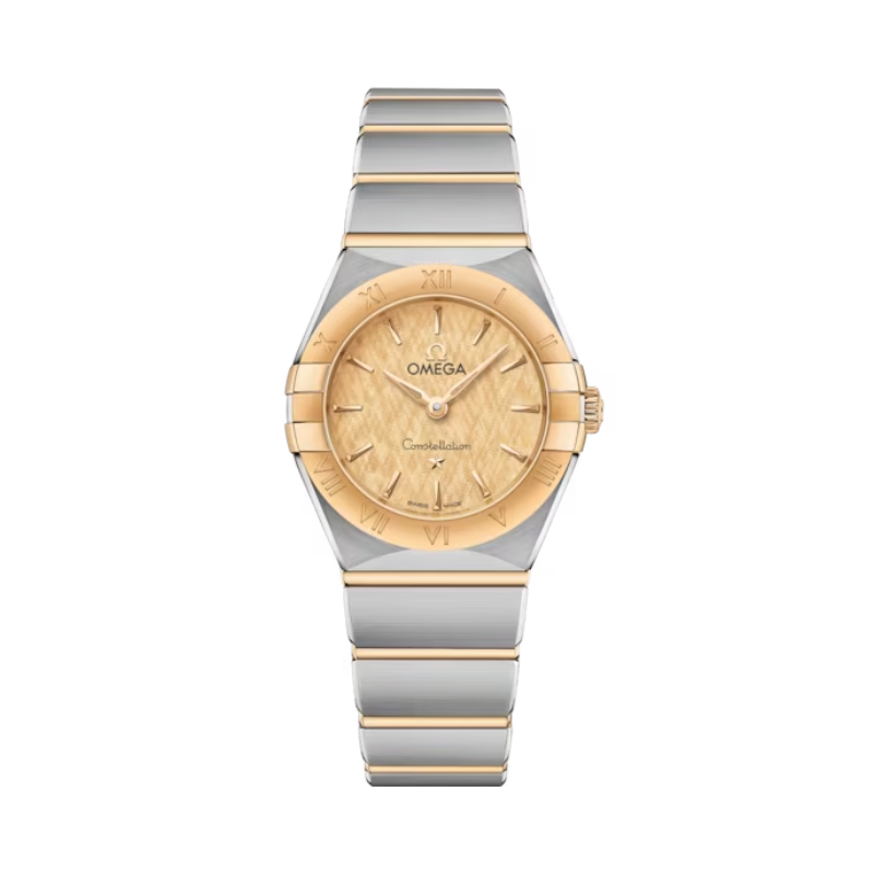 CONSTELLATION 25 MM STAINLESS STEEL - YELLOW GOLD WITH YELLOW DIAL - Omega