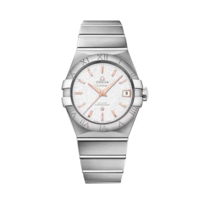 CONSTELLATION 38 MM STAINLESS STEEL WITH SILVER DIAL - Omega