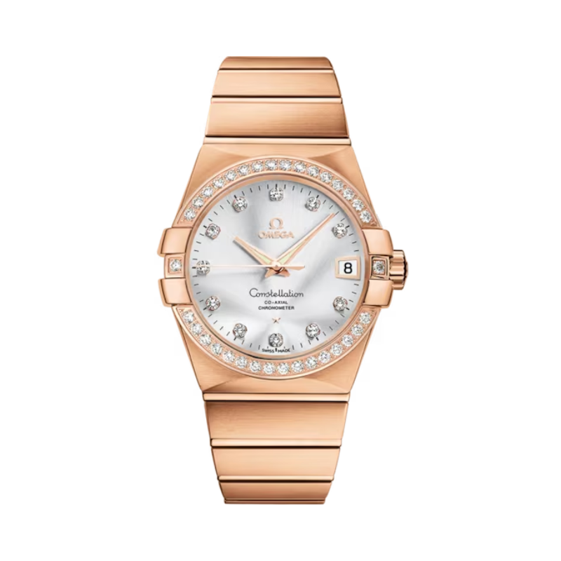 CONSTELLATION 38 MM RED GOLD WITH SILVER DIAL - Omega