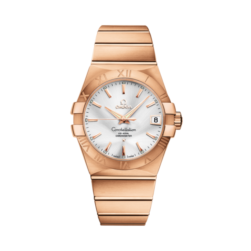 CONSTELLATION 38 MM RED GOLD WITH SILVER DIAL - Omega