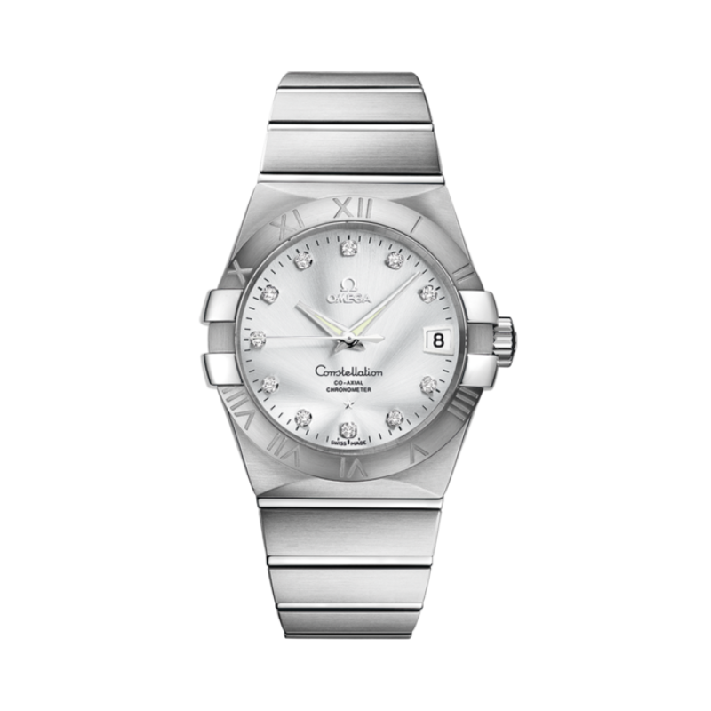 CONSTELLATION 38 MM STAINLESS STEEL WITH SILVER DIAL - Omega