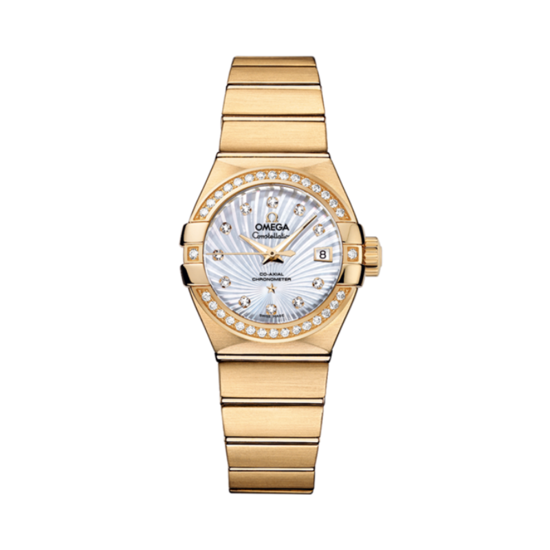 CONSTELLATION 27 MM YELLOW GOLD WITH MOTHER OF PEARL DIAL - Omega