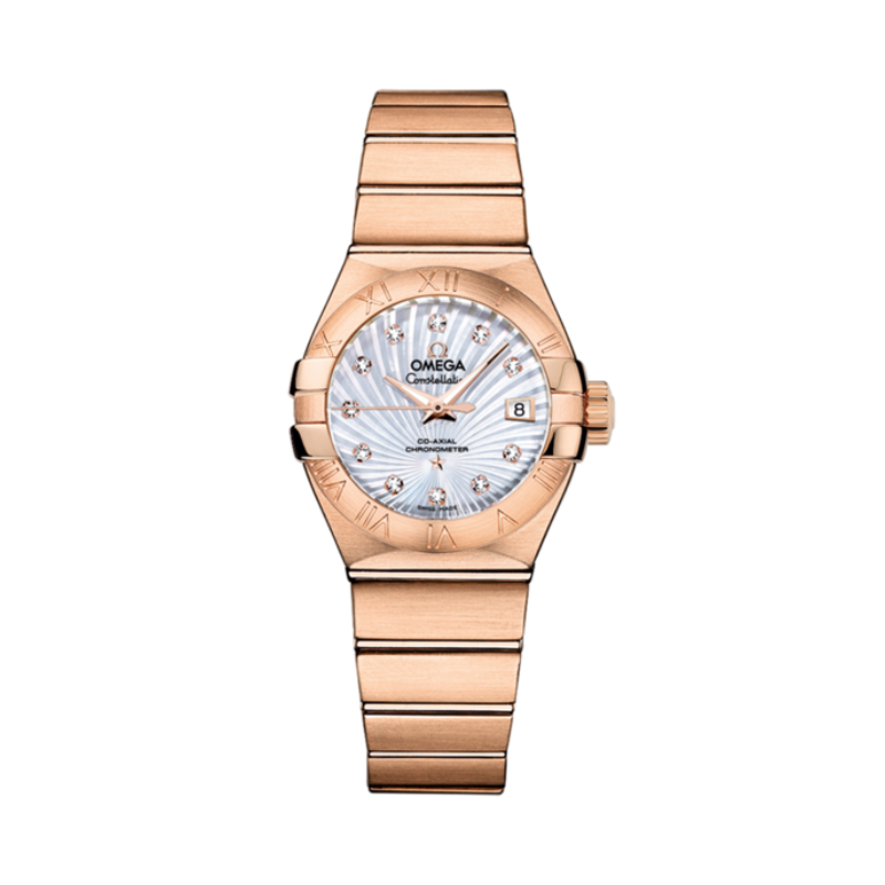 CONSTELLATION 27 MM RED GOLD WITH MOTHER OF PEARL DIAL - Omega