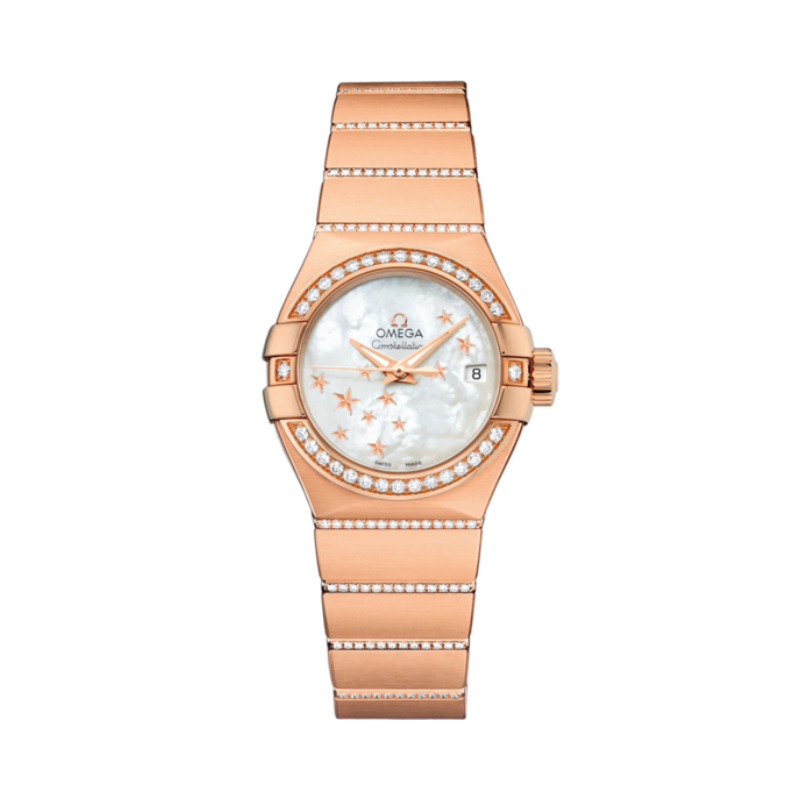 CONSTELLATION 27 MM RED GOLD WITH MOTHER OF PEARL DIAL - Omega