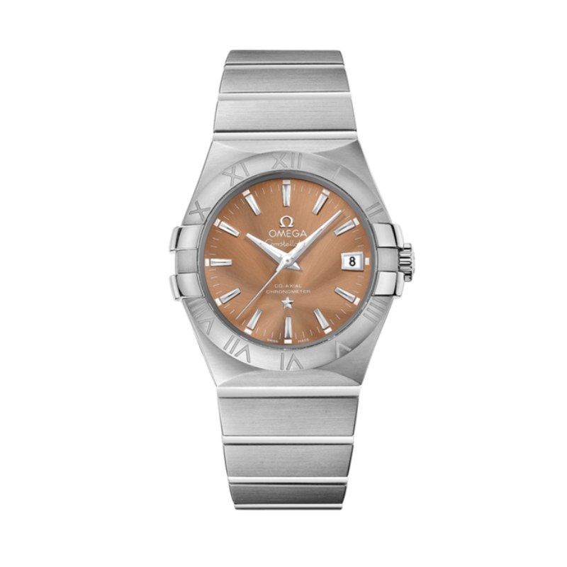 CONSTELLATION 35 MM STAINLESS STEEL WITH BROWN DIAL - Omega