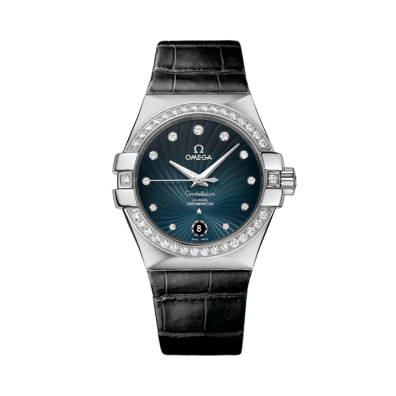 CONSTELLATION 35 MM STAINLESS STEEL WITH BLUE DIAL - Omega