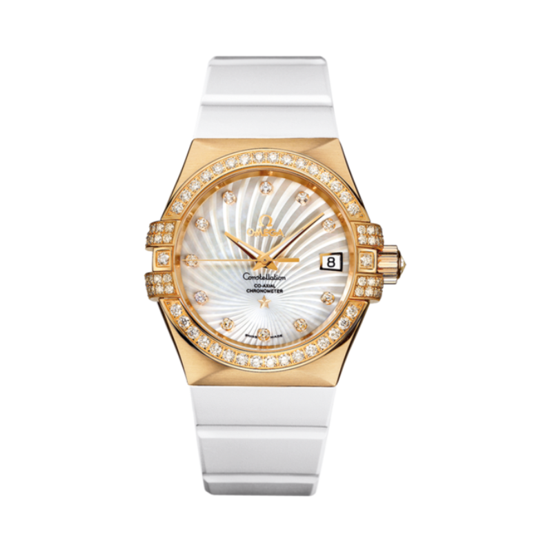 CONSTELLATION 35 MM YELLOW GOLD WITH MOTHER OF PEARL DIAL - Omega